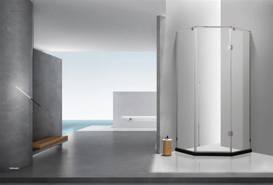 Long Rectangular Handle Casement Glass Door Shower Room